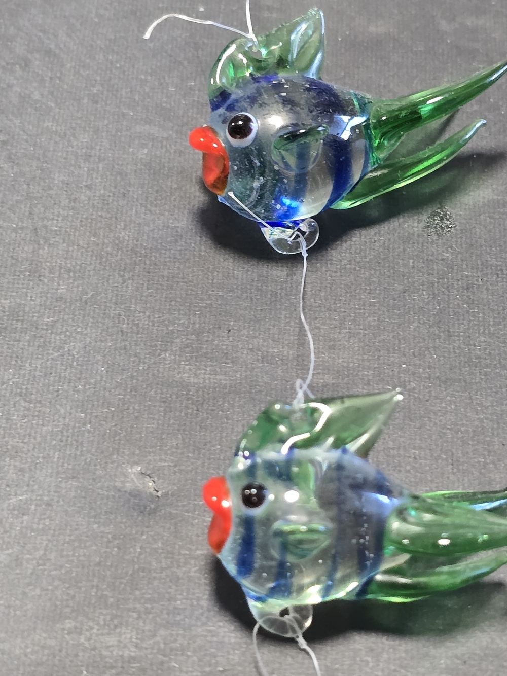 Lot of 4 LS Arts Blown Glass Floating Fish Bubble Tropical Tank Aquarium Decor - Picture 9 of 10